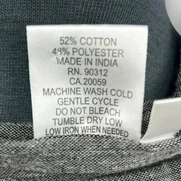 PARSLEY & SAGE ladies 3/4 sleeve medium grey/white/black scoop neck - Picture 10 of 10